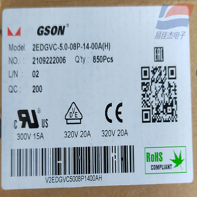 ปลั๊กคอนเนคเตอร์อเนกประสงค์ 2EDGK-5.0-08P-14-00A (H) เทอร์มินอลบล็อคแบบเสียบได้