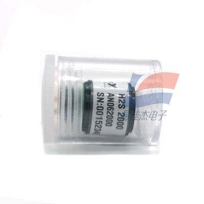 H2S 2000 เซนเซอร์ความรู้สึกของก๊าซสําหรับ 0-2000 Ppm ระยะการวัด 60 25 NA/ppm 10 Ohm Load Resistor